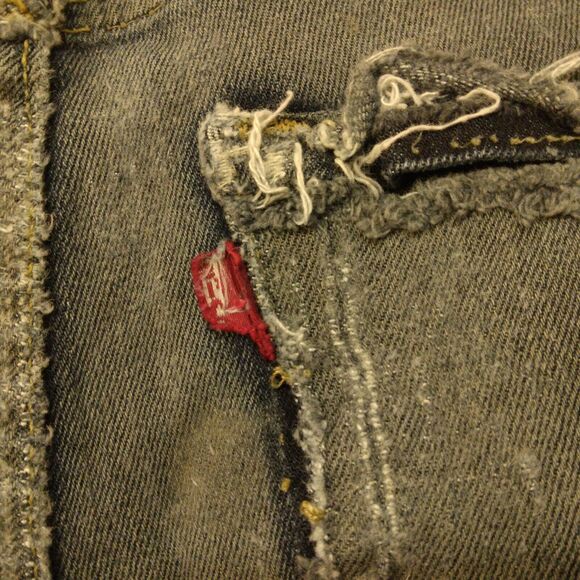 Levi's 510 skinny jeans mens 31x30 blue distressed denim stretch dark wash - Picture 3 of 11